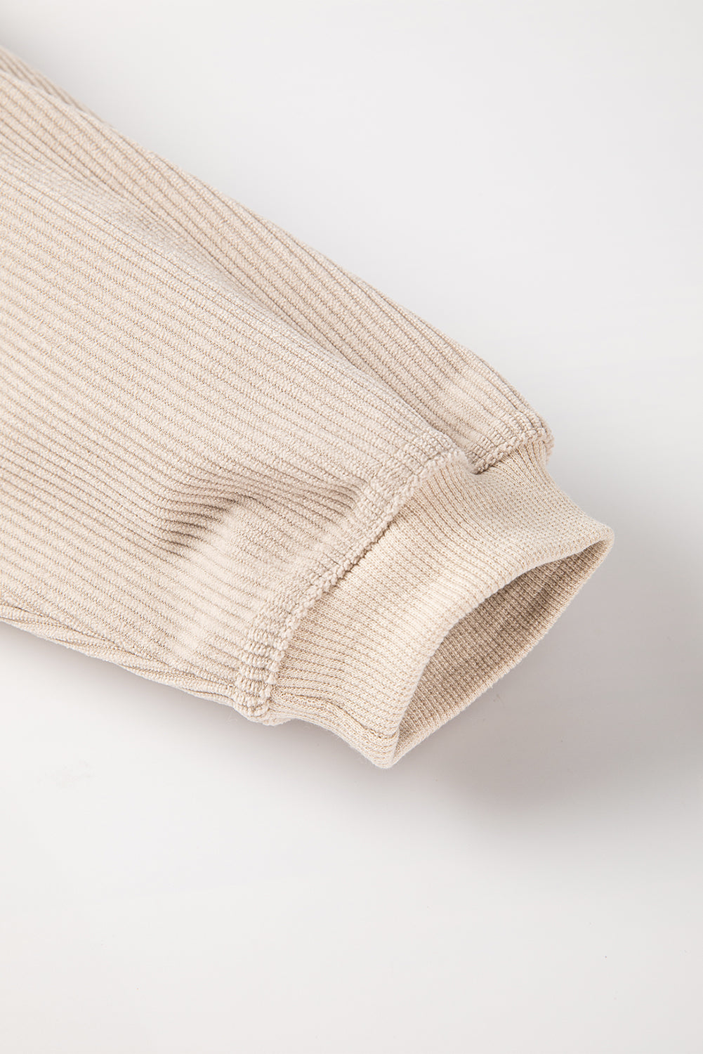 Orange ribbed corduroy oversized sweatshirt from Dear-Lover Dropshipping, featuring a cozy, textured fabric and relaxed fit.