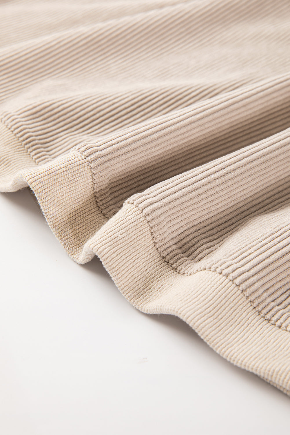 Orange ribbed corduroy oversized sweatshirt from Dear-Lover, featuring a cozy, relaxed fit and textured fabric.