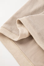 Orange ribbed corduroy oversized sweatshirt from Dear-Lover Dropshipping, featuring a relaxed fit and textured fabric.