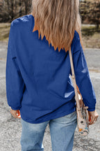Orange ribbed corduroy oversized sweatshirt from Dear-Lover Dropshipping, featuring a cozy, textured fabric and relaxed fit.