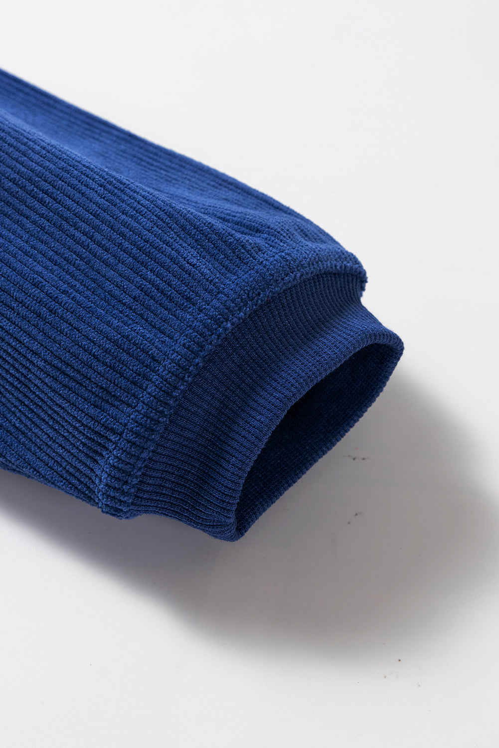 Orange ribbed corduroy oversized sweatshirt from Dear-Lover Dropshipping, featuring a relaxed fit and textured fabric.