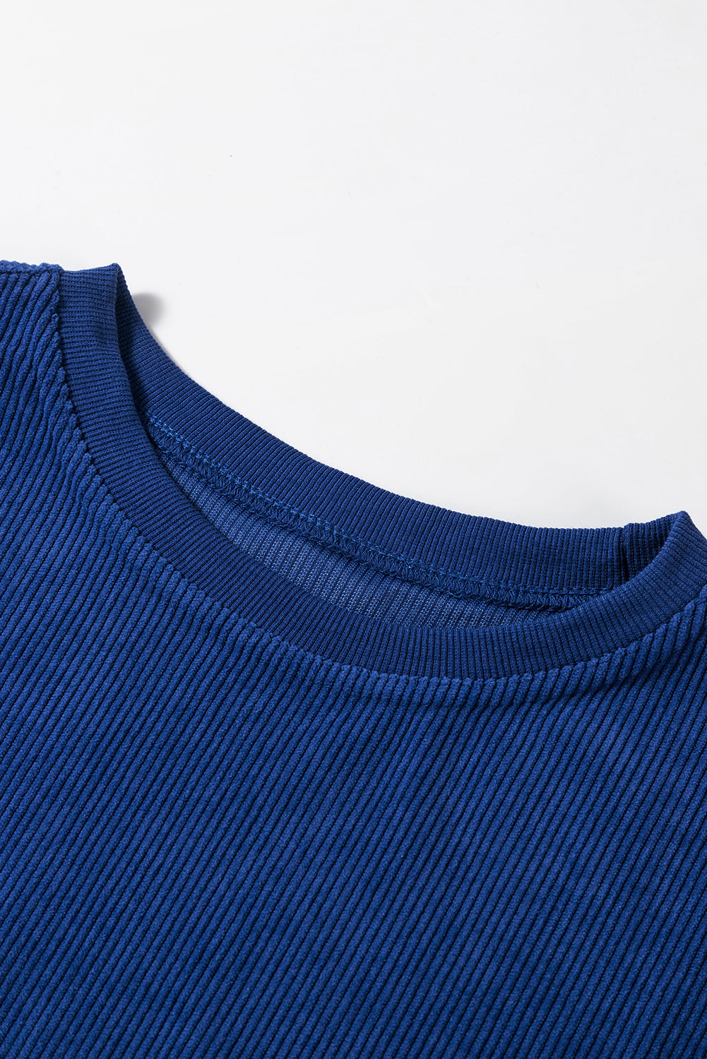 Orange ribbed corduroy oversized sweatshirt from Dear-Lover Dropshipping, featuring a cozy, relaxed fit and textured fabric.
