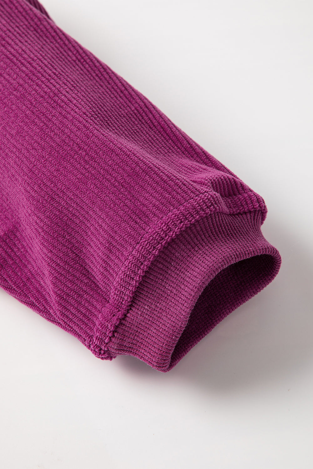 Orange ribbed corduroy oversized sweatshirt from Dear-Lover Dropshipping, featuring a cozy, relaxed fit and textured fabric.