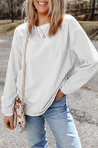 Orange ribbed corduroy oversized sweatshirt from Dear-Lover Dropshipping, featuring a cozy, textured fabric and relaxed fit.