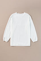 Orange ribbed corduroy oversized sweatshirt by Dear-Lover Dropshipping, showing the textured fabric and relaxed fit.