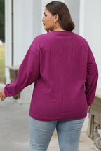 Orange ribbed corduroy oversized sweatshirt from Dear-Lover Dropshipping, featuring a relaxed fit and cozy fabric.