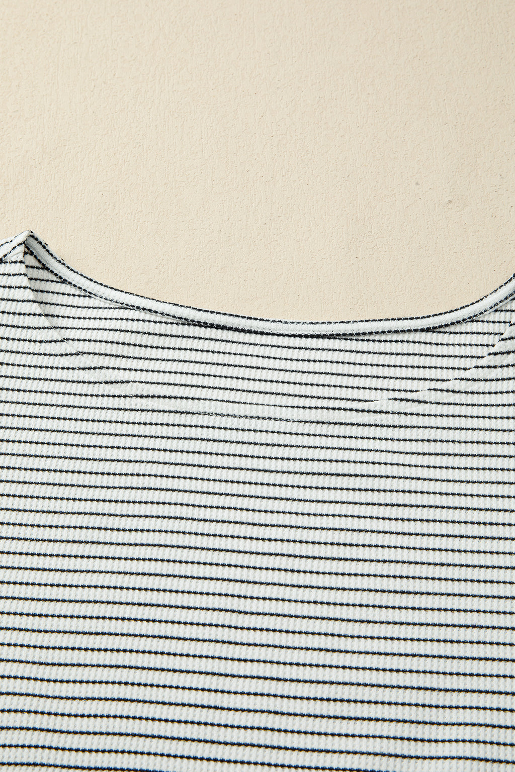 Black stripe casual tank top with contrasted ruffle trim from Dear-Lover, featuring a sleeveless design and lightweight polyester blend fabric.