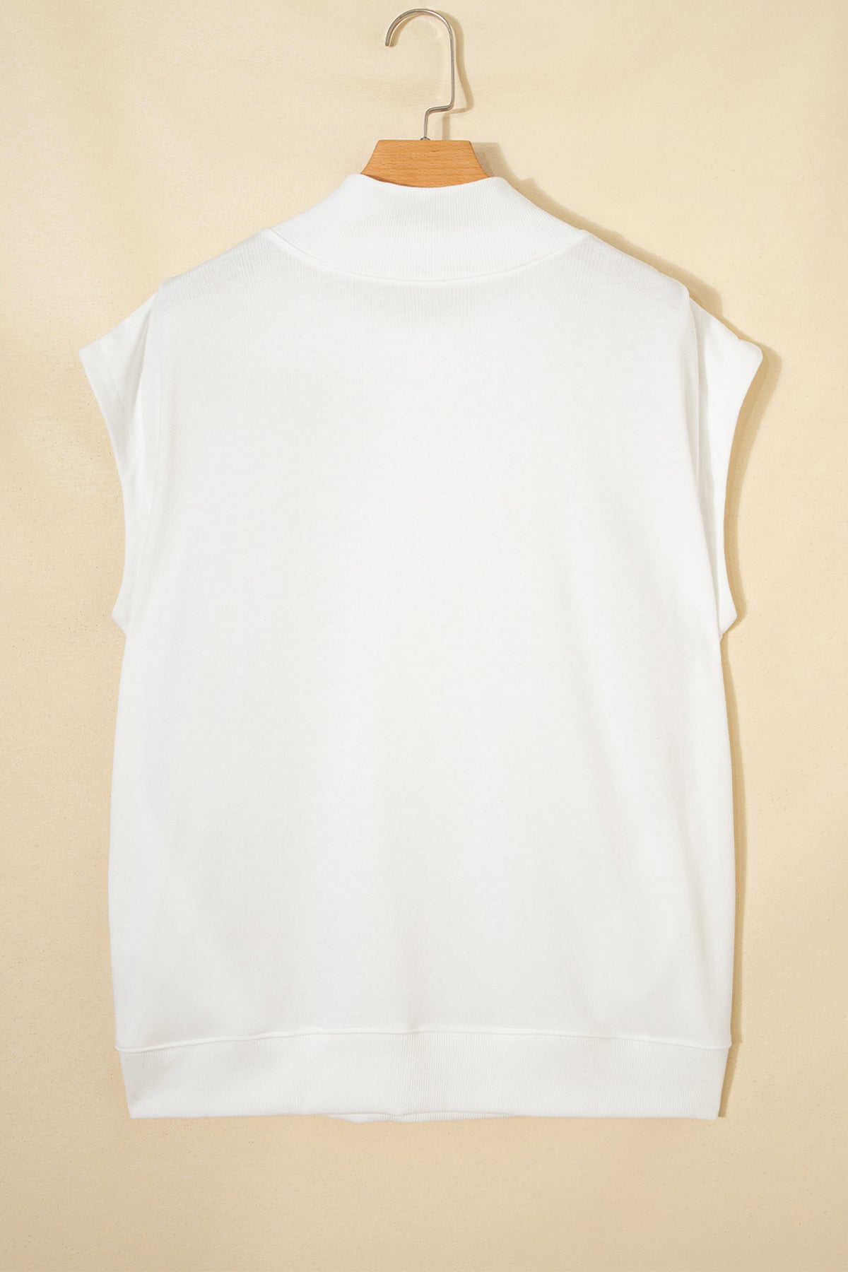 Black solid color high neck cap sleeve loose top from Dear-Lover, made of polyester and cotton, casual and stylish for everyday wear.