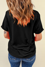 Dear-Lover plain crew neck T-shirt in orchid petal color, made of polyester, cotton, and elastane, casual and comfortable.