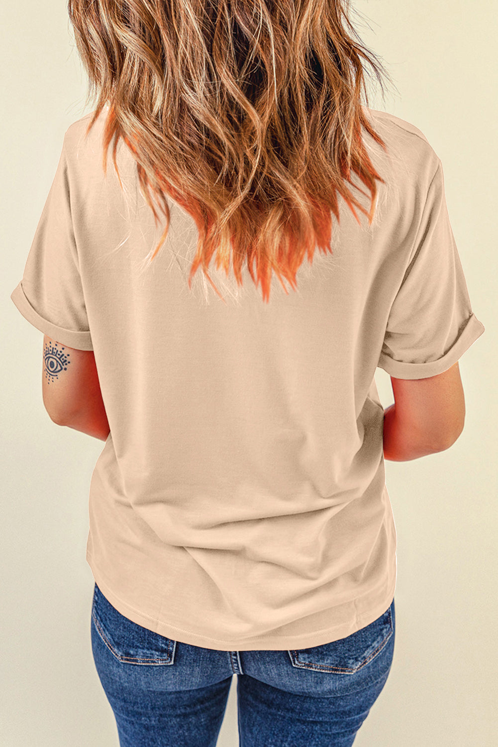Dear-Lover plain crew neck tee in orchid petal color, casual polyester cotton elastane top with a simple, comfortable fit.