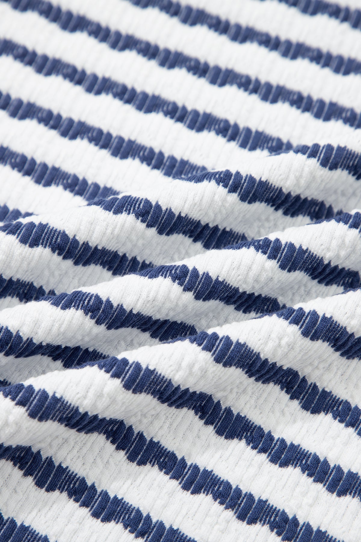 Pink striped textured knit loose top with split hem and half sleeves, made of polyester, viscose, and elastane, by Dear-Lover.
