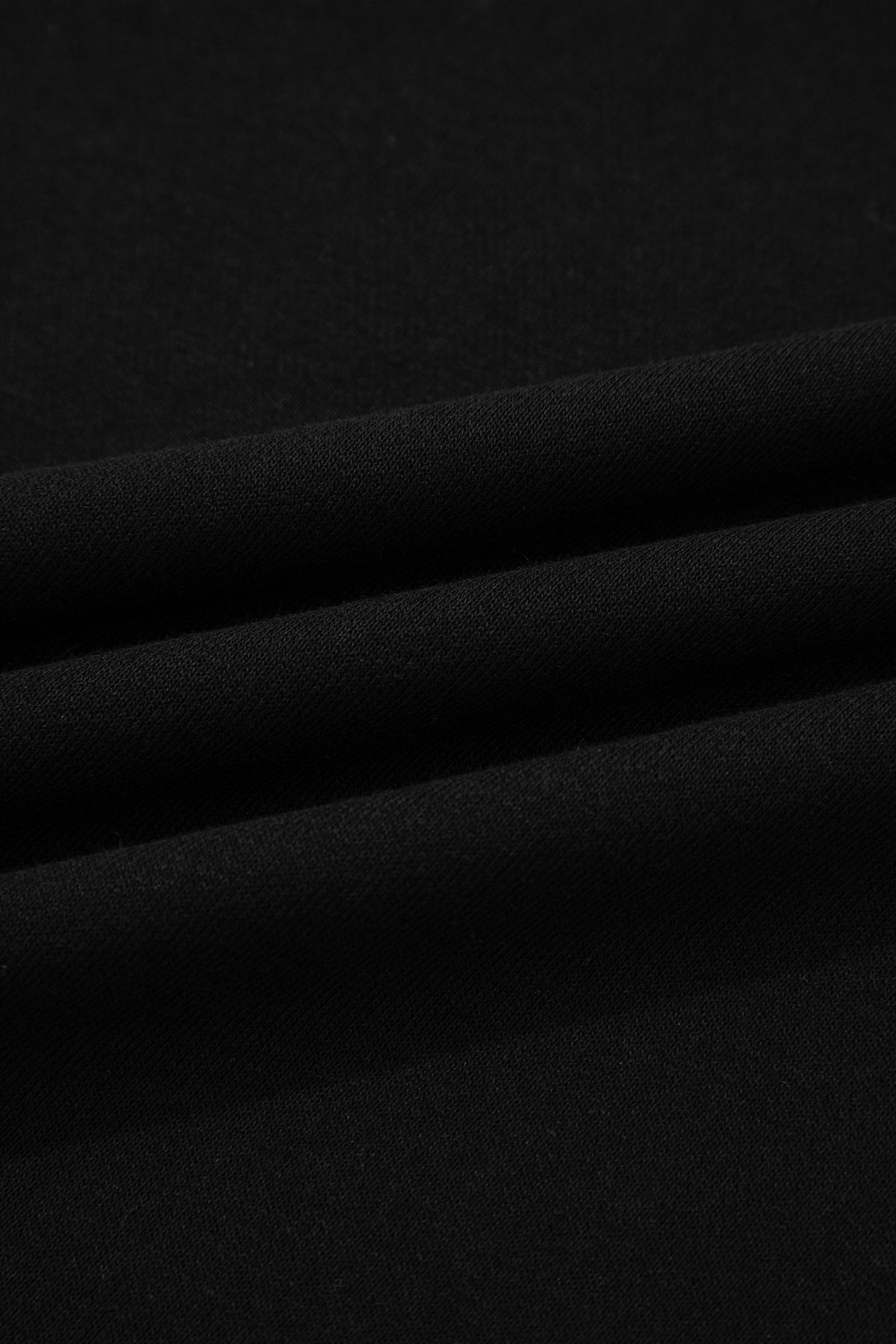 Black solid color oversized slit sweatshirt and ribbed leggings two-piece set by Dear-Lover, casual athletic loungewear ensemble.