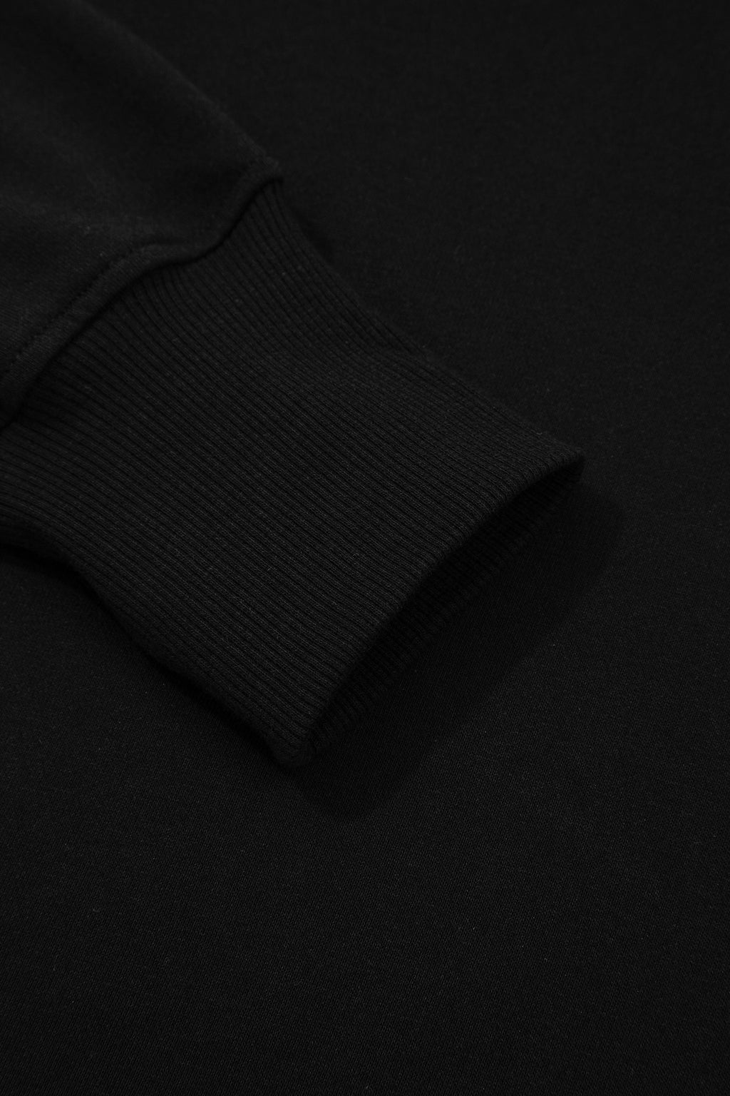 Black solid color oversized slit sweatshirt and ribbed leggings two-piece set by Dear-Lover Dropshipping, casual and comfortable style.