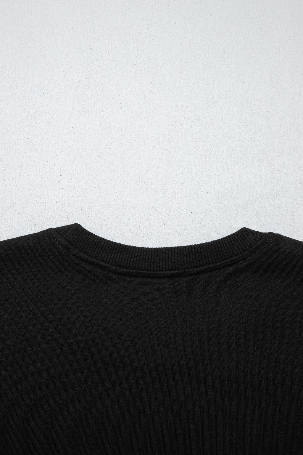 Black solid color oversized slit sweatshirt and ribbed leggings 2-piece set from Dear-Lover, casual loungewear ensemble.