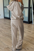 Dear-Lover orchid bouquet two-piece active set with half-zip hoodie and pants, featuring thumbhole sleeves for a stylish, comfortable fit.