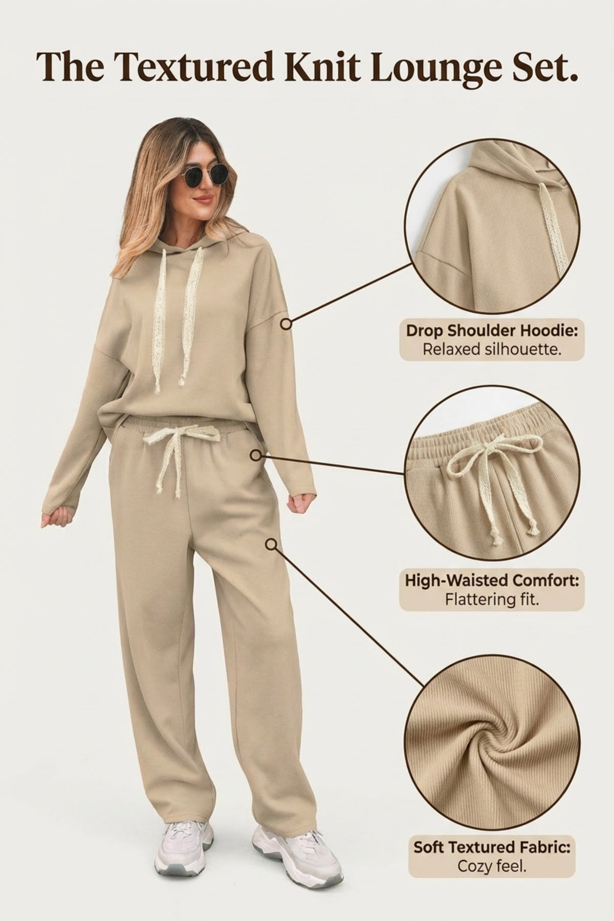 Dear-Lover leopard print two-piece set with drawstring hoodie and high-waist corduroy pants, casual and stylish women's loungewear.