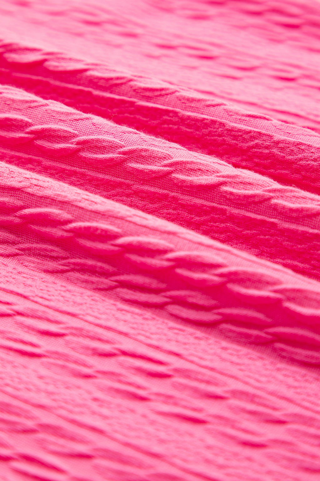 Bright pink textured color block trim loose tee and drawstring shorts two-piece set by Dear-Lover Dropshipping, casual summer wear.