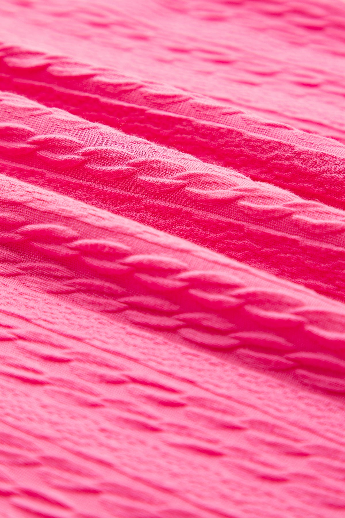 Bright pink textured color block trim loose tee and drawstring shorts two-piece set by Dear-Lover Dropshipping, casual summer wear.