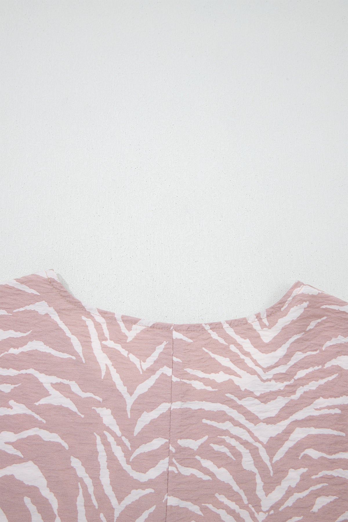 Khaki abstract print short sleeve cuffed top and matching loose shorts two-piece set by Dear-Lover.