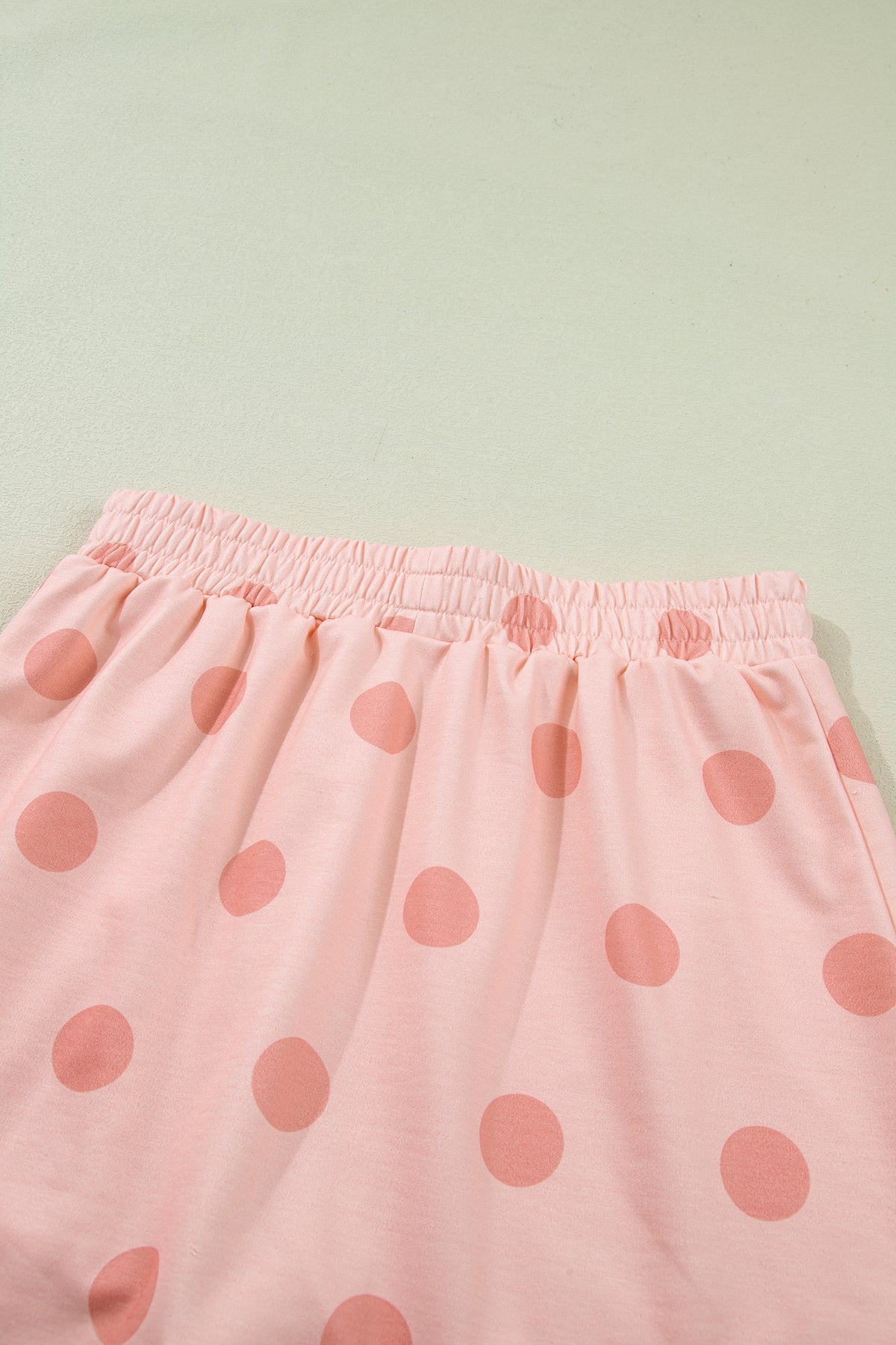 Sky blue ribbed trim polka dot print tank and split mini skort two-piece set from Dear-Lover, casual summer outfit.