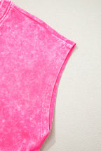 Rose Red Mineral Wash Cotton Short Set