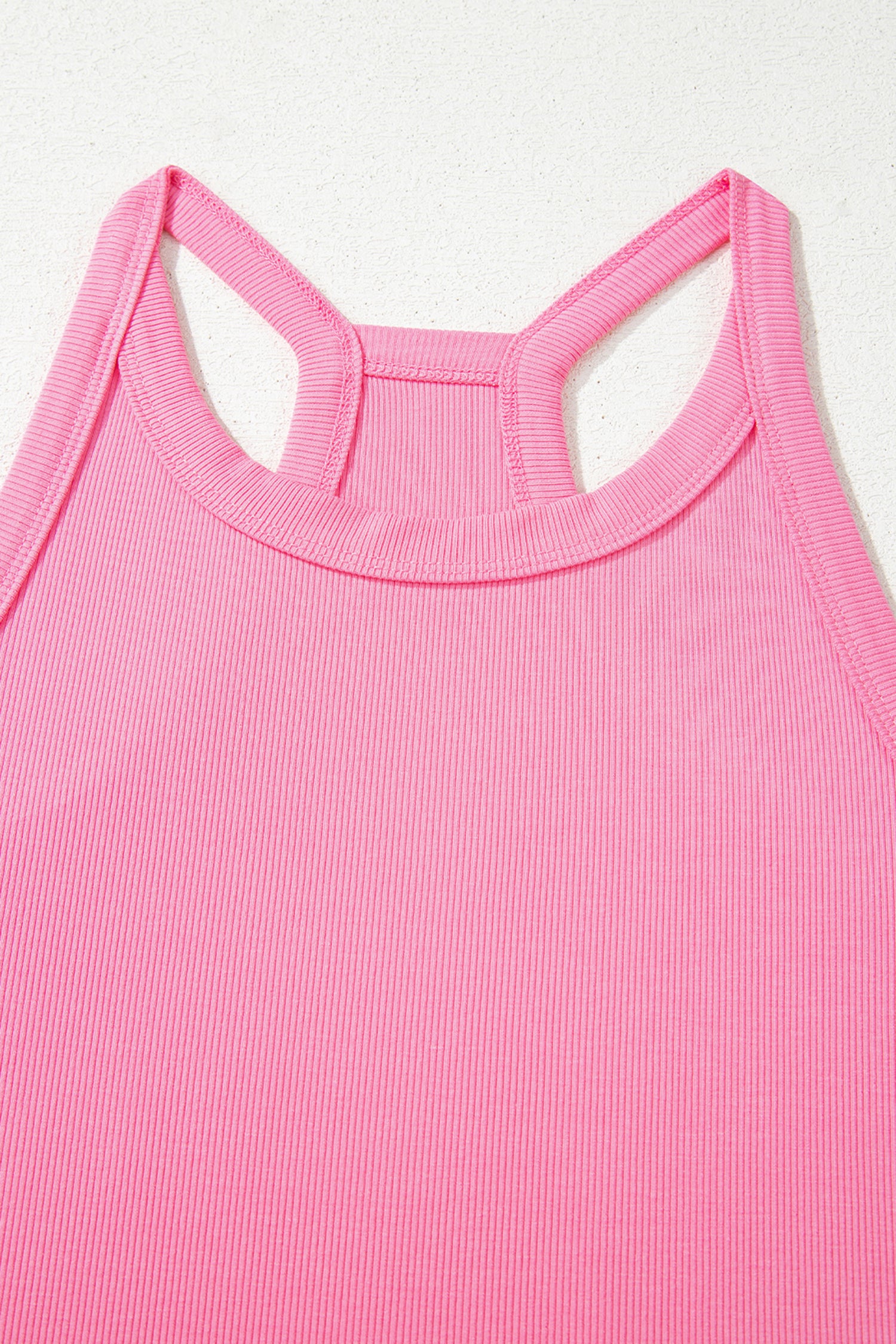 Slim Ribbed Tank Top and Sweatpants Set