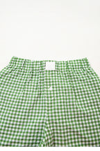 Red Gingham Printed High Waist Shorts