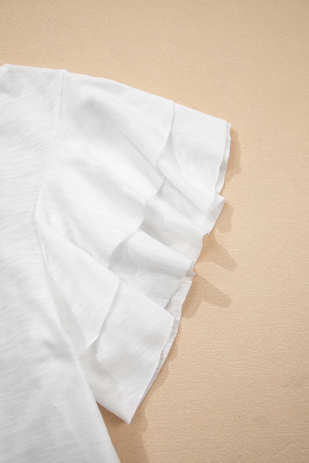 Layered Ruffle Short Sleeve Round Neck Top