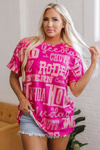 Dark Grey Howdy Cowboy Letter Printed Western Fashion Tee