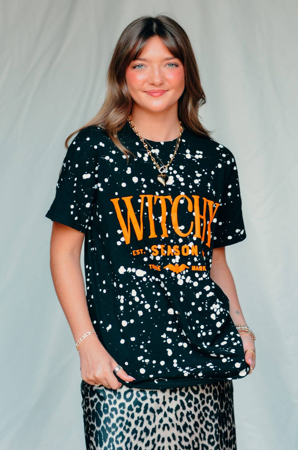 Witchy Season Spotted Black Tee