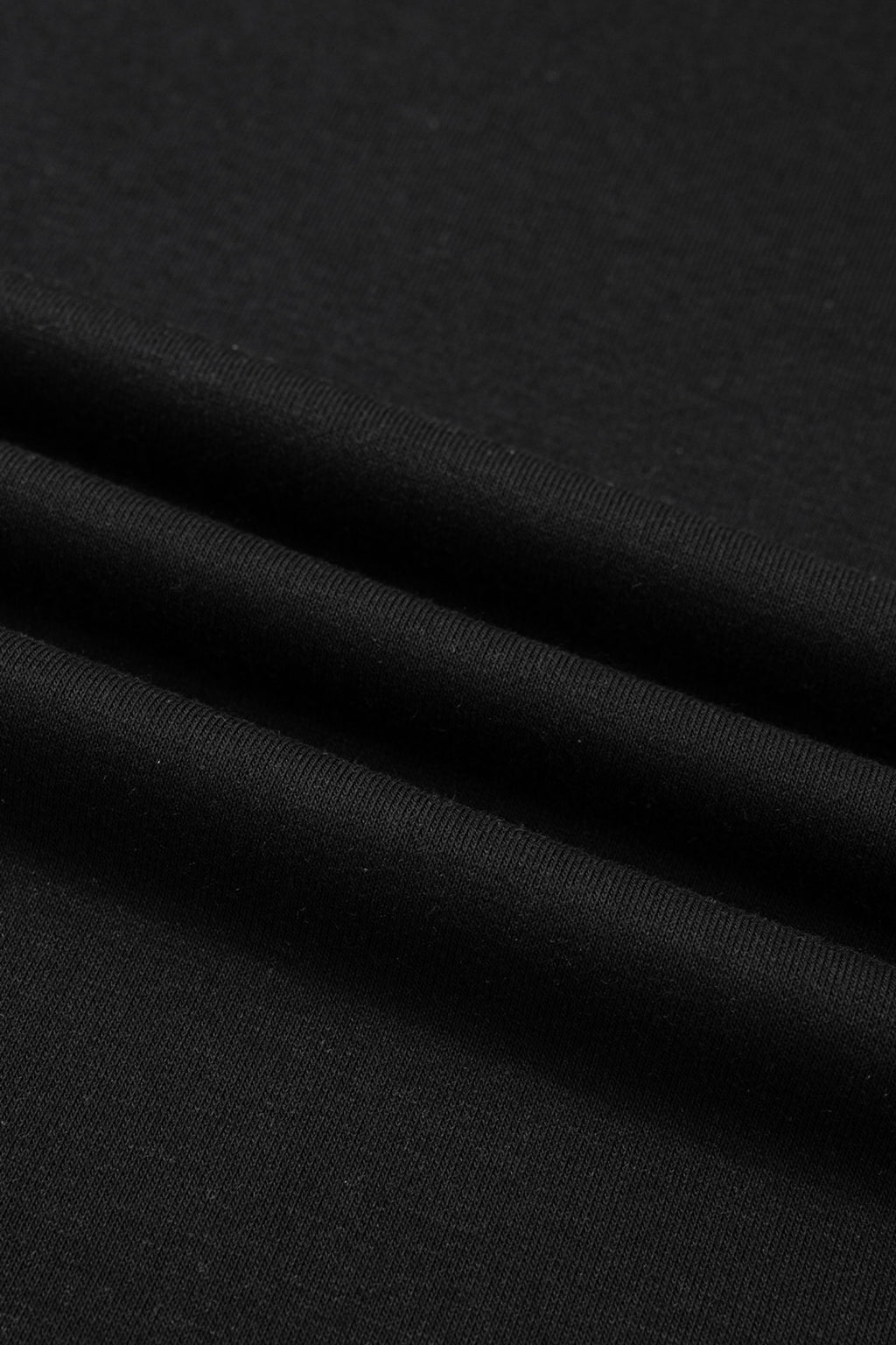 Black Solid Color High Neck Cap Sleeve Loose Top
