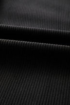 Black Houndstooth Corduroy Patchwork Flap Pocket Shacket