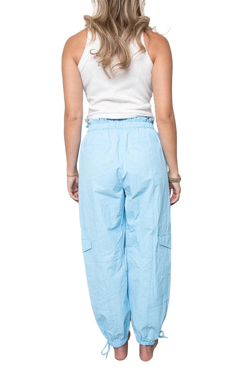 Light Blue Wholesale Parachute Pants