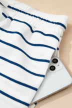 Sail Blue Casual Wide Leg 2pcs Pants Set