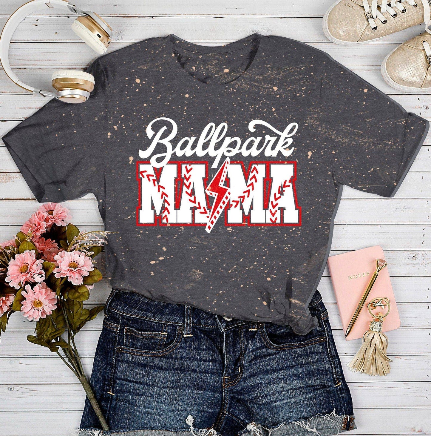 Ballpark Mama Bleached Tee