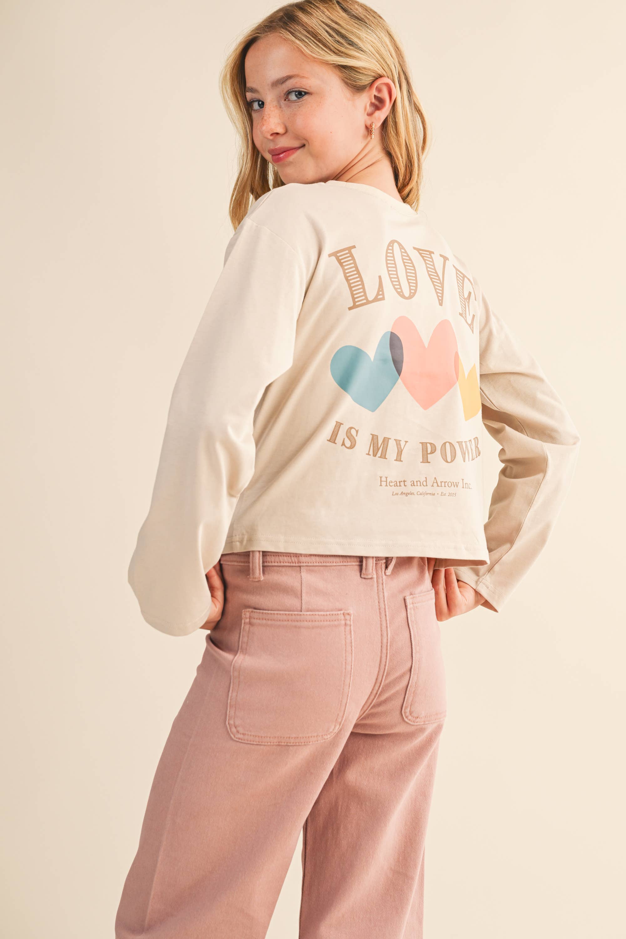 TWEEN KIDS GIRLS CROPPED BOXY TEE