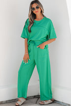 Drop Shoulder Boxy Tee and Barrel Pants Set