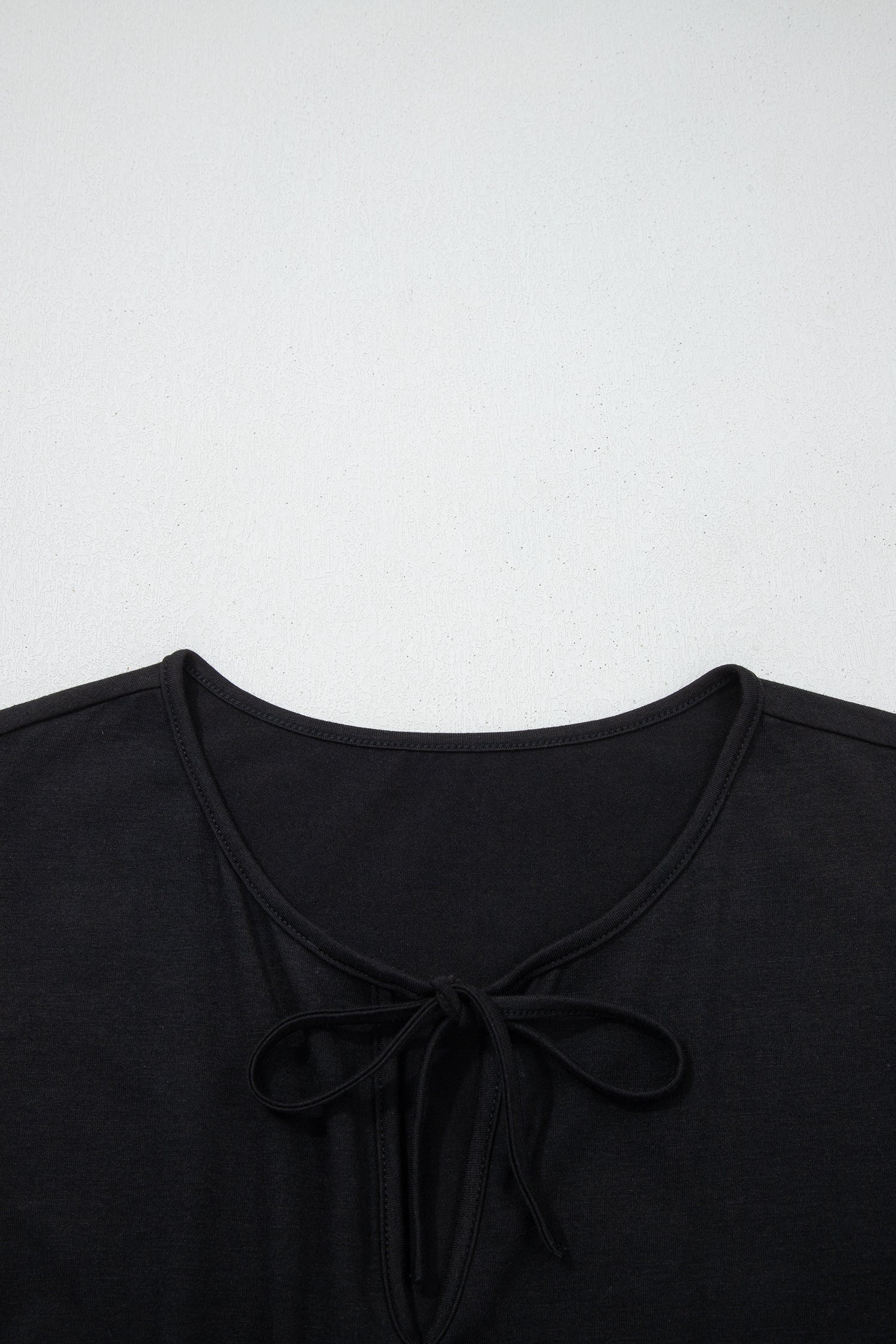 Coffee Plus Size Solid Color Bow Tie Peplum Tank Top