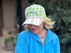 Embroidered Baseball Cap - "Bless This Mess" - Green Gingham
