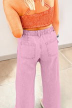 Beaded Side Detail Split Loose Jeans