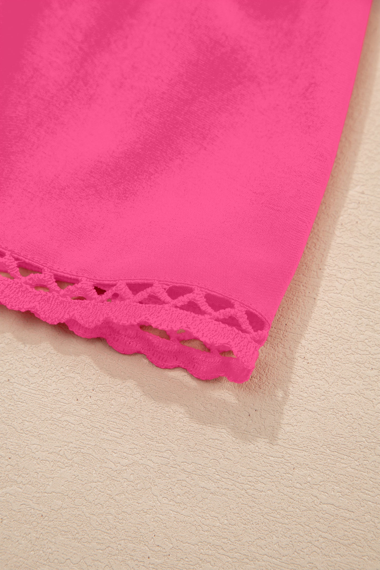 Frilled Elastic Waist Lace Trim Boho Ruffled Shorts Plus