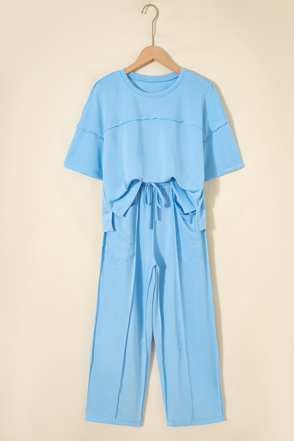Drop Shoulder Boxy Tee and Barrel Pants Set