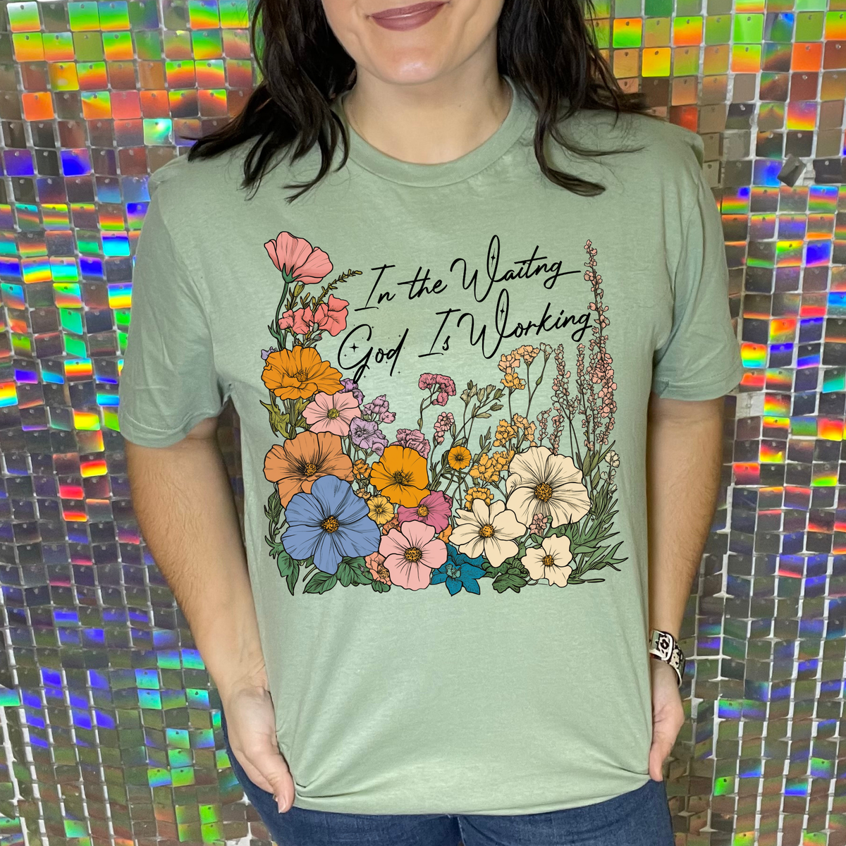 Women’s Sage In The Waiting Graphic T-Shirt by FestiviTees, casual apparel with a stylish design.