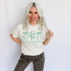 Women’s Simply Blessed graphic T-shirt by FestiviTees featuring “Not Lucky” design, casual apparel with a comfortable fit.