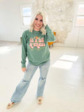 Light green It's All A Mess long-sleeve graphic T-shirt for women by FestiviTees, featuring a casual design and comfortable fit.