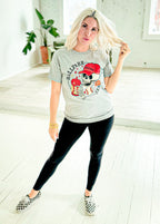 Heather grey Ballpark Mama graphic T-shirt for women by FestiviTees, casual unisex style with baseball-themed design.