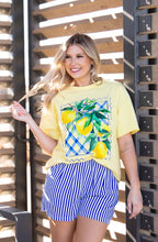 Blue striped ladies trouser shorts by Grace+Emma, casual summer shorts with a relaxed fit and stylish pattern.