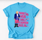 Houston Customs Feelin' Cute Might Start a Revolution Later, Idk graphic t-shirt, front view showing bold text on soft cotton fabric.