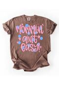 Janes Blessings sweatshirt featuring the "Mommin Ain't Easy" design in black, casual fit, suitable for moms and everyday wear.