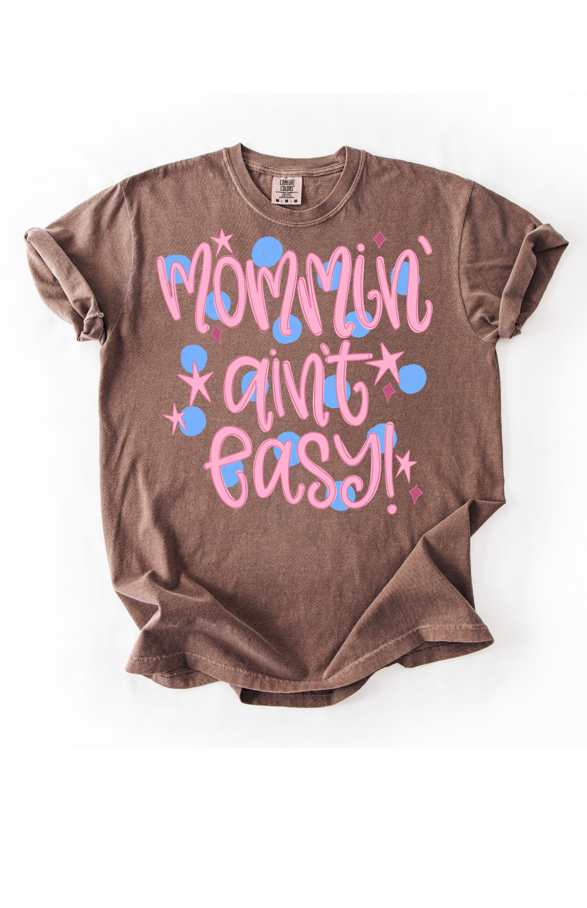 Janes Blessings sweatshirt featuring the "Mommin Ain't Easy" design in black, casual fit, suitable for moms and everyday wear.